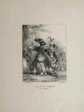 lithographie au crayon de Nicolas-Toussaint Charlet Paris, Gihaut, 1825