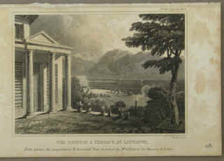 The Pavilion & Terrace at Lausanne by Edward Gibbon, engraving by Charles Heath.