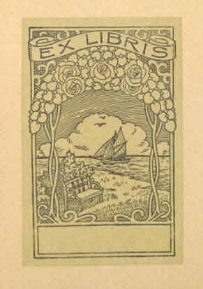 Verlag Martin Warneck Exlibris Bucheignerzeichen mit Blanko-Namensfeld von 1912.