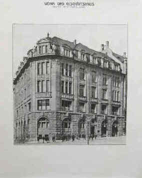 Peter Dybwad (1859 - 1921) - Bankhaus Meyer & Co. in Leipzig, am Thomaskirchhof - Architekt Peter Dybwad