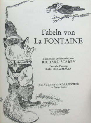 Fabeln La Fontaine, Richard Scarry 1965 Reinbeker Kinderbücher im Carlsen Verlag.