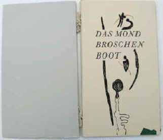 Künstlerbuch von Barbara Fahrner: Das Mond Broschen Boot.