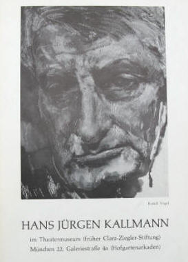 Hans Jürgen Kallmann 1908- 1991 in Pullach signiert. Theatermuseum München 1975.