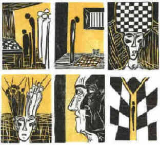 Schachnovelle von Stefan Zweig mit sechs nummerierten und signierten Holzschnitten von Elke Rehder