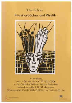 Plakat Stefan Zweig Schachnovelle Ausstellung Elke Rehder Künstlerbücher und Grafik in Hannover