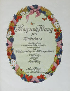 Kinderlieder: Sang und Klang für's Kinderherz. Neue Folge. Berlin, Neufeld & Henius 1923.