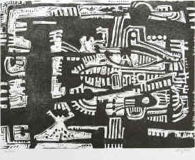 Naghi Naghashian - Holzschnitt 1965 vom Künstler signiert und nummeriert