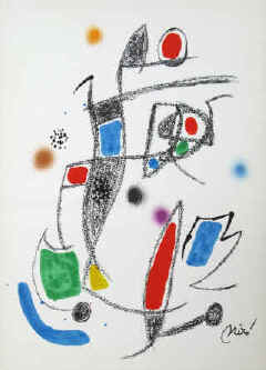 Joan Miró - No. 10 from the series Maravillas con variaciones acrósticas en el jardín de Miró. Original lithograph signed by Joan Miró.