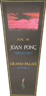 pintor catalán Joan Ponç - FIAC 80 poster, affiche 1980 Grand Palais, Paris. Printed by Poligrafa, Barcelona.