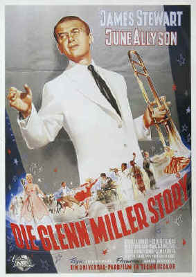 Die Glenn Miller Story. Film Plakat mit James Stewart.