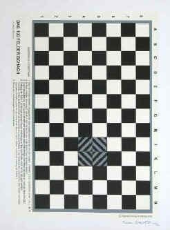 Martin Schwarz - Original Poster - Martin Schwarz - Das 100 Felder Schach. Farbiges Poster als bespielbares Schachbrett, Schachspiel.