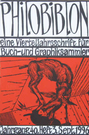 Karl-Georg Hirsch Einband-Illustration für Philobiblon für Buch- und Graphiksammler 1996