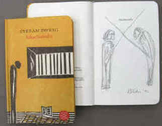Stefan Zweig Chess Story with cover illustration and original pencil drawing signed by the artist Elke Rehder