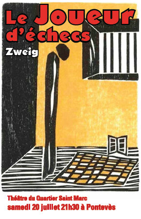 Stefan Zweig theatre poster Chess Story - The Royal Game in France