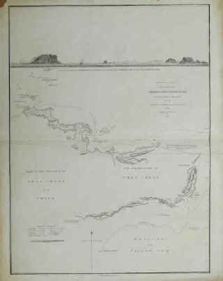 Antique print of the Coast of the Promontory of Shan-Tung with the Track of the Ships and the Soundings from the Place of first making the Land to the Strait of Mi-A-Tau in China.