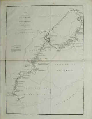 antique map - Sketch of a Journey from Hang-Tchoo-Foo to Quang-Tchoo-Foo or Canton in China.