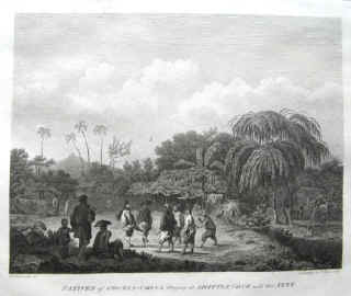 antique prints of china by Staunton and William Alexander engraving. Natives of Chochin-China playing Shittle Cock with their feet - shuttlecock - badminton in China. London, Nicol, 1796.