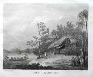 View at Turon Bay in China. Antique prints and engravings by William Alexander and Sir Staunton 1796.