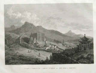 antique prints of China - A view of Poo-Ta-La of Great Temple near Zhe-Hol in Tartary in China.  Artist William Alexander 1796.