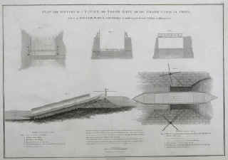 Sir George Leonard Staunton - Plan and Section of a Sluice or Flood Gate on the Grand Canal of China