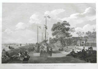 Staunton - William Alexander. View of the Lake Pao-Yng where it is separated from the Grand Canal by the embarkment of Earth in China. London, Nicol, 1796.