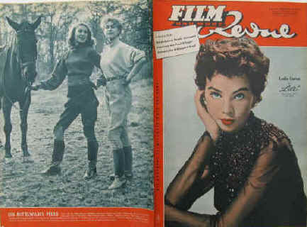 Film und Mode Revue. Die deutsche Filmillustrierte von Rang. Farbige Titelseite mit Leslie Caron in "Lili". 7. Jahrgang Nummer 26 / 1953. Karlsruhe, Neue Verlags-Gesellschaft, 1953. 32 Seiten mit zahlreichen Abb. Großformat: 26,5 x 37 cm. Inhalt u.a Georg Thomalla Film "Bezauberndes Fräulein" / Bericht Hildegard Knef und O. W. Fischer / Hannerl Matz in "Alles für Papa" / Jean Simmons Portrait / Rudolf Prack und Sonja Ziemann "Die Privatsekretärin" / Leslie Caron als Lili / Bericht über Paul Klinger / Olga Isabell von Knipper aus dem Kaukasus / Kirk Douglas in Baden-Baden. Einbandrückseite mit Anneliese Kaplan und Sonja Sutter in "Meines Vaters Pferde".