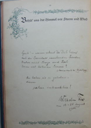 Wilhelm Fix 1901, Marienbank bei Elgersburg