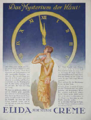 ELIDA Creme Reklame von 1927.