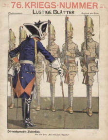 Karikatur Der Alte Fritz, 76. Kriegs-Nummer vom 19. Januar 1916.
