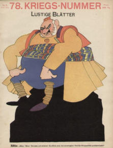  Lustige Blätte,r politische Karikaturen von Franz Jüttner, 1916.