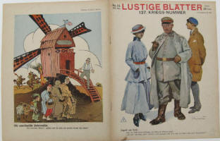 Satire Zeitschrift Lustige Blätter Heft Nr. 12 vom 22. Mai 1916 in Berlin.