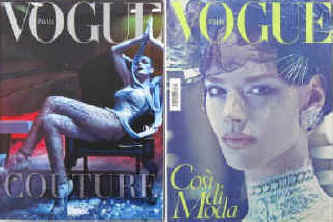 Vogue Italia Nr. 715, Marzo 2010 - Cosi di Moda. / Supplemento al numero 715 di Vogue Italia - Couture. 2 magazines.  Milano, Editioni Conde Nast, 2010. 