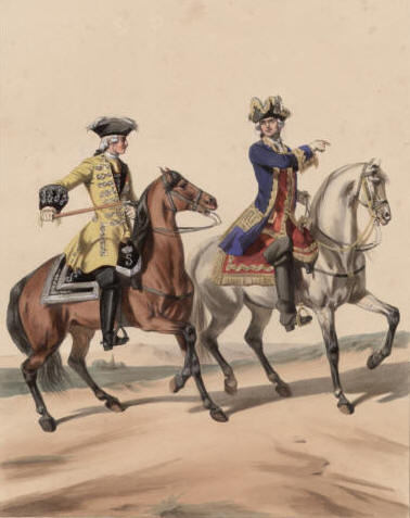 Alfrede de Marbot: Lieutenant Colonel du gardes du roi de Pologne en aquarelle et gouache.
