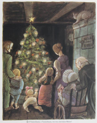 omi Ungerer Illustration für Dezember: O Tannenbaum, o Tannenbaum, wie treu sind deine Blätter!