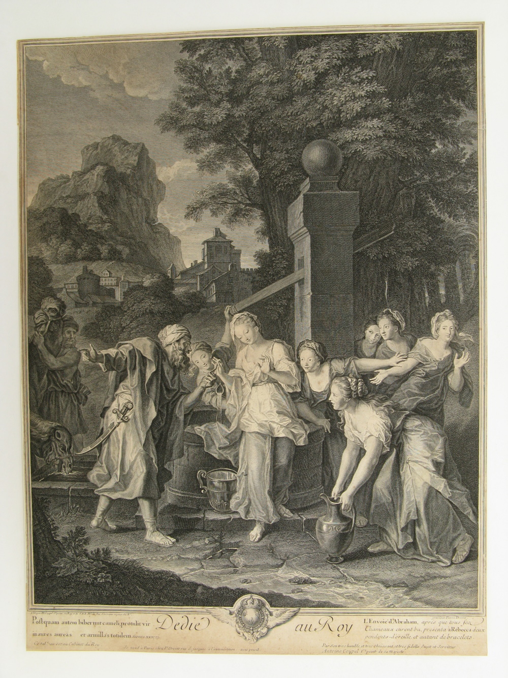 Antoine Coypel - Pierre Imbert Drevet - dédié au Roy - éliezer et rebecca / Rebekka und Elieser / Eliezar and Rebecca