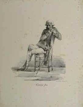 Nicolas-Toussaint Charlet  lithography au crayon - Comment faire -  avec la seule initiale C, Paris 1840