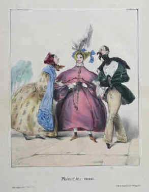 Numa (Pierre Numa Bassaget) - Phénomène vivant Original lithograph by Numa 1832; lithographie, Benard, rue de l'Abbaye, No. 4