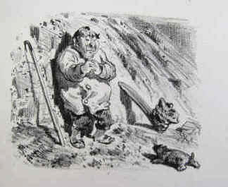 Marmotte dans l'attaque, lithographie de Gustave Doré 1851