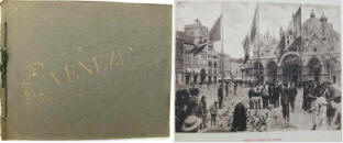 Venezia Album von Venedig mit 24 alten Fotografien um 1900.