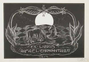 Bucheignerzeichen Exlibris für Rafael Ehrmanntraut