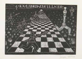 Schach-Exlibris für Jürgen Willner