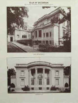 Pfleghard & Häfeli - Otto Wilhelm Pfleghard (1869-1958, Max Haefeli sen. (1869-1941) - Villa Söhnlein-Pabst in Wiesbaden - Architekten Pfleghard & Häfeli in Zürich. Villa von Friedrich Wilhelm Söhnlein, Söhnlein Rheingold Sektkellerei, Wiesbaden Warmer Damm, Paulinenstraße 7