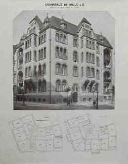 Richard Landé - Wohnhaus in Halle an der Saale - Architekt Richard Landé in Leipzig.