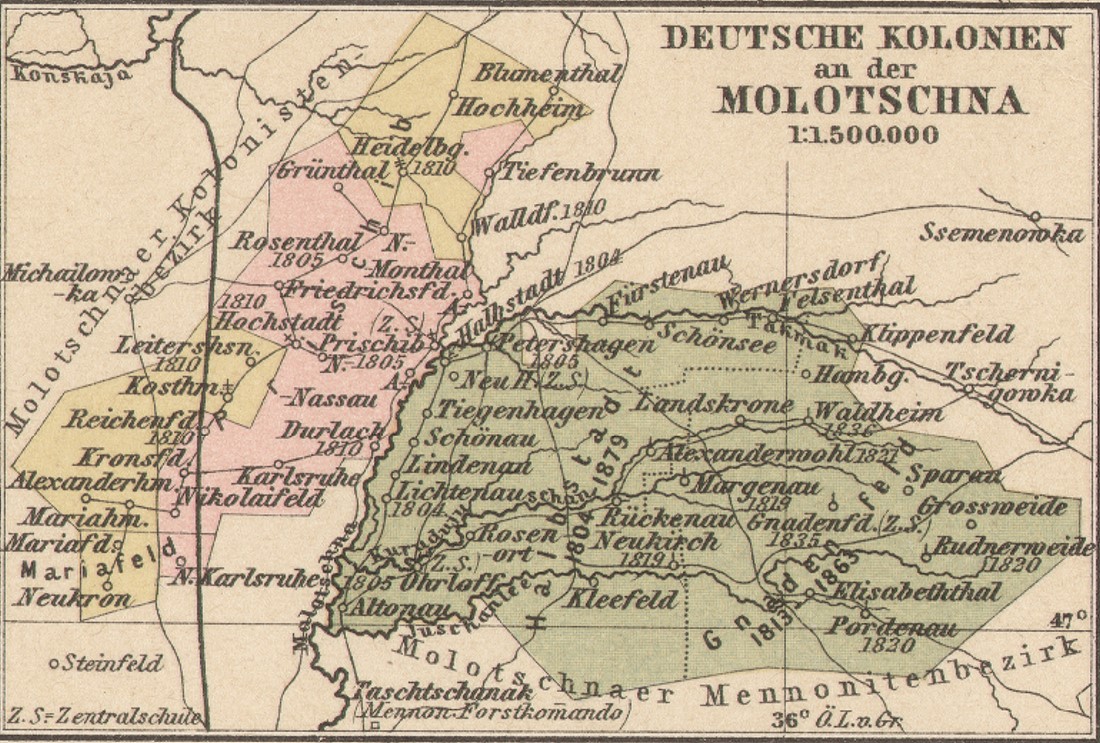Deutsche Kolonien an der Molotschna