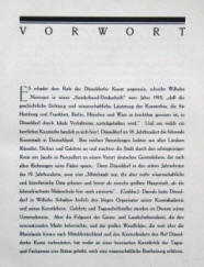Vorwort von Richard Klapheck zur Geschichte der Kunstakademie Düsseldorf 1919