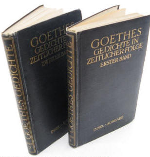 Goethe: Lyrische und epische Dichtungen. Insel Dünndruck 2 Bände.