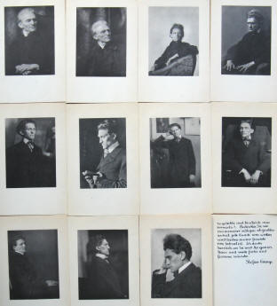 Portrait-Fotos von Stefan George. 11 Bildnisse, Porträts von 1935.