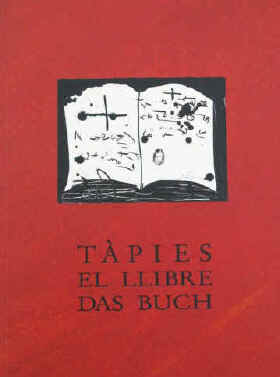 Tapies, Antoni - Bärmann, Matthias (Hrsg.)  Antoni Tapies. El Llibre / Das Buch. Katalog der Ausstellung vom 29. Juli bis 11. September 1994 Stadtmuseum Siegburg, vom 15. November bis 18. Dezember 1994 Kulturhaus der Stadt Graz, vom 29. Januar bis 9. April 1995 Kunsthaus Zug. Hrsg. von Matthias Bärmann u. Gert Fischer. Mit einem Beitrag von Antoni Tapies " Das Wort und die Form "  Siegburg, Rheinlandia Verlag, 1994.  ISBN 3925551662. 