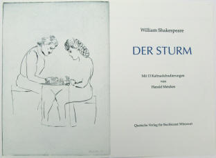 William Shakespeare Der Sturm Quetsche Verlag für Buchkunst Vorzugsausgabe.