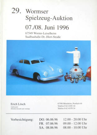29. Wormser Spielzeug Auktionskatalog Juni 1996